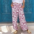 thumbnail image 2 of SnZhen Woman Wide Leg Pants Women Casual Loose Printed Pocket Wide Leg Pants, 2 of 6