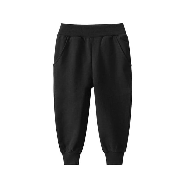 Nrmrqzzcjnd Pantalon Tendance à Faible Coût pour Tout-Petits Garçons, Pantalon de Survêtement Uni, Pantalon de Sport Décontracté pour Enfants