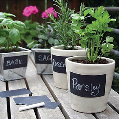 36Pcs Small Mini Chalk Black Board Mason Jar Labels Stickers Chalkboard TM