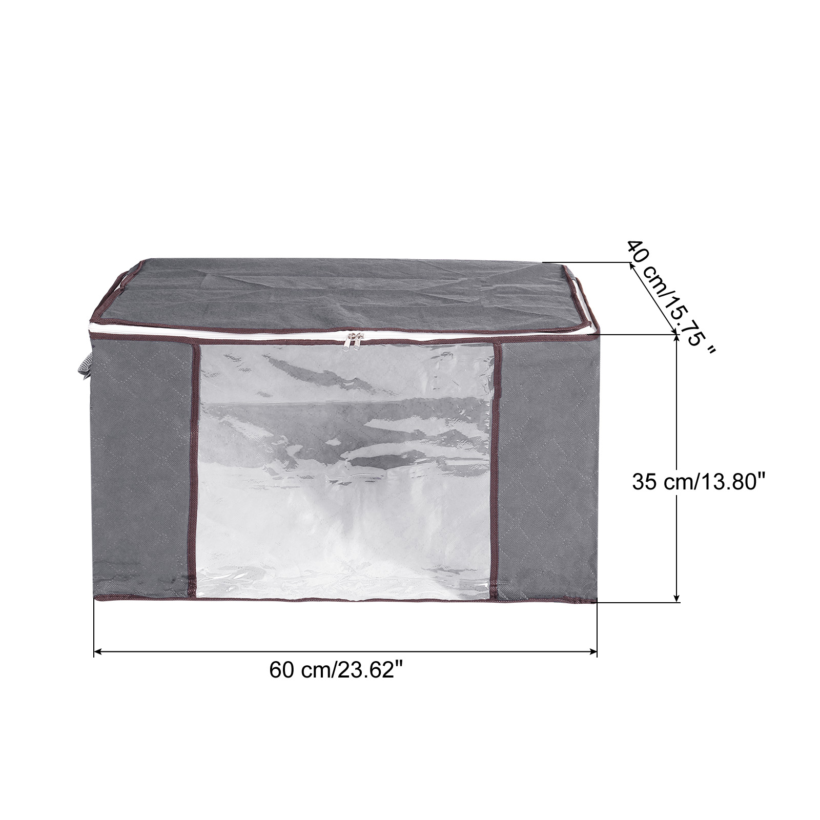 Unique Bargains Clothes Storage Bag with Reinforced Handles for Comforters Gray