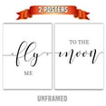 thumbnail image 4 of Fly Me To The Moon, Set of 2 Posters, Minimalist Art, Typography Art, Bedroom Wall Decor, 4 of 5