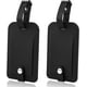 thumbnail image 1 of 2 Pcs Luggage Tags, Leather Baggage Labels, Suitcase Name ID Card Tag Set, Leather Tags Travel Handbag(Black), 1 of 5