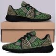 thumbnail image 3 of Irish Celtic Knot Cross Saint Patrick's Day Shoes Sneakers Black Size 12, 3 of 7
