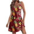 thumbnail image 1 of Staron Liquidation Robes pour Femmes 2025 Décontracté Été Ample Col en V Imprimé Floral Robe Trapèze Sans Manches Bohème Fluide Décontracté Printemps Tendance Robe de Plage avec Poches P, 1 of 7