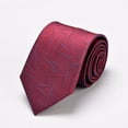 thumbnail image 4 of Xfvqtps Tie for Men Classic Neckties Soild Color 3.15" for Formal Dress Business Line Print Red, 4 of 5