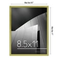 thumbnail image 3 of Americanflat 8.5x11 Picture Frame in Gold with Shatter Resistant Glass - Horizontal and Vertical Formats for Wall and Tabletop, 3 of 5