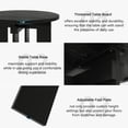 thumbnail image 3 of Rophefx 44.9" Wood Round Dining Table for 4,Modern Kitchen Table with Thick Tabletop,Sturdy Table Legs,Farmhouse Circle Dining Tables for Kitchen,Coffee,Dining Room,Living Room,Black, 3 of 9