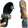 thumbnail image 3 of VerPetridure Summer Sandals for Women 2023 Women's Crystal Sandals Flowers Slippers Shoes Ladies Footwear Flat Beach Shoes, 3 of 9