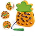 thumbnail image 5 of Juguetes Montessori, juguetes de ensartar piñas, juguetes de encaje de madera, actividades Montessori, educación preescolar, educación y desarrollo, juguetes de ensartar para niños de 3 años., 5 of 5