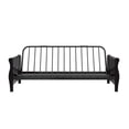thumbnail image 6 of DHP Monty Full Size Espresso Wood Arm Futon Frame with 8"  Futon Gray  Mattress, 6 of 10