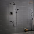 thumbnail image 3 of Boyel Living 8.3" Shower Faucet Set Wall-Mounted Rain Shower Faucet with Pressure Balanced Valve with Bathtub Spout锛孫il Rubbed Bronze, 3 of 11