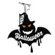 thumbnail image 1 of Letrero de bienvenida colgante de Halloween, licencia de licencia de tejida para , para decoraciones de casas embrujadas, color negro perfecl monstruo de calabaza de halloween, 1 of 7