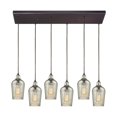 thumbnail image 2 of Elk Home 30-Inch Wide Hammered Glass Pendant, Oil Rubbed Bronze, 2 of 2