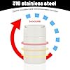 thumbnail image 5 of 500ml Thermos Food Container with Spoon and Insulated Food Holder in 316 Stainless Steel, Leakproof Hot/Cold Container Keeps Food Hot for 12 Hours, 5 of 5