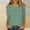 Green, variant on Shirts For Women Sevevn Fashion Women's Striped Printed Blouses Three-Quarter Sleeve T-Shirt Round-Neck Top