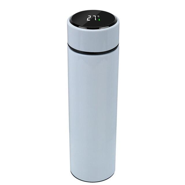 Termo Inteligente con Lector de Temperatura Digital Táctil (480 ml) Doble Pared de Acero Inoxidable Libre de BPA ADA Liso