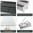 thumbnail image 5 of Folding Bbq Grill Barbecue Charcoal Rack Kebab Stainless Steel Outdoor CampingOpens, 5 of 9