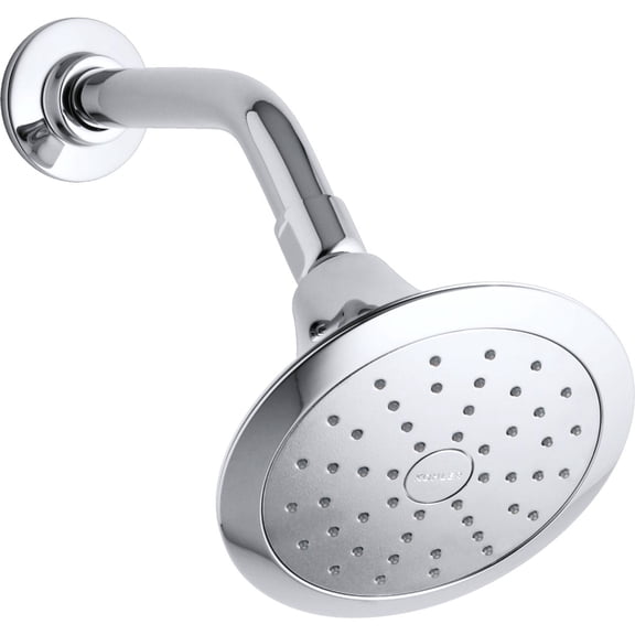 kohler R10282-G-CP Forte Showerhead Cp 1.8, Chrome — Wall-Mount, Standard ½" Shower-Arm Connection