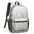 thumbnail image 2 of 17 Inch Lightweight Backpack,PVC Waterproof Oxford Fabric, Ergonomically Designed, with Large Capacity, Floral Flowers Print, 2 of 5