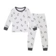 thumbnail image 2 of FYDUU Toddler Boys Girls Pajamas Sets Soft Sleepwear Long Sleeve Top With Pants Long Set 2 Piece Pajama Set Loungewear Outfits Comfortable Sleepwear For 3-4 Years, 2 of 7