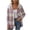 Purple, variant on Binmer Women’s Plaid Button Down Hooded Shacket Casual Long Sleeve Casual Jacket With Pockets,Sizes S-2XL