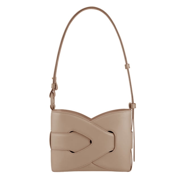 Bolso de mano para mujer de piel auténtica de alta gama con diseño geométrico, bolso bajo el brazo en piel de vacuno lisa color gris, viene con caja de regalo y tarjeta.