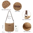 thumbnail image 4 of LOUEBICA Straw Beach Bag for Women Small Woven Crossbody Bag Summer Mesh Hollow Beachy Purse Shoulder Bag for Vacation, 4 of 9