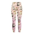 thumbnail image 5 of COEQINE Women Buttery Soft Yoga Pants with Pockets 4-Way Stretch Tummy Control High Waisted Running Workout Leggings Breathable No See Through Tights, Cat Heart Paw Print Pink, S, 5 of 7
