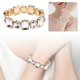 thumbnail image 1 of Elegante Pulsera de Cristal Corazón Geométrico Europea y de Moda Joyería de Cristal Elástico para Mujeres, 1 of 8