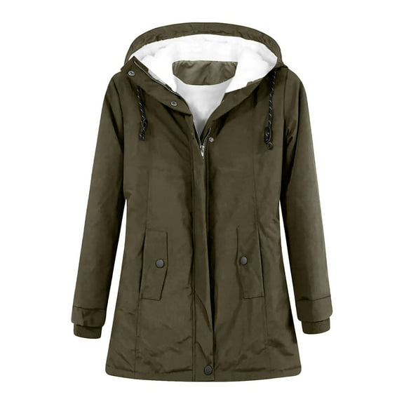 Women's Winter Warm Sherpa Lined Suede Leather Longline Coat with Horn Buttons,Oversized Sherpa Outerwear Overcoat for Women