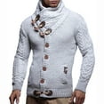 thumbnail image 5 of Thickened Wool Blend Cardigan Sweater for Men, Casual Fashion Stand Collar Winter Wear, 5 of 9