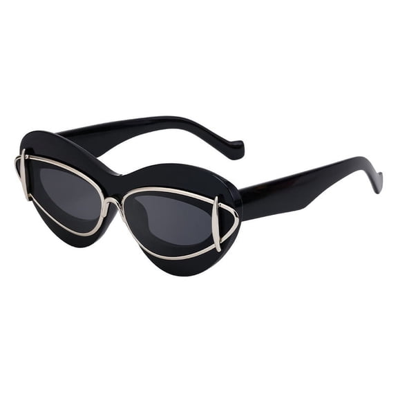 New European and American fashion cat-eye sunglasses for women, small frame sunshade glasses for driving, trendy and versatile