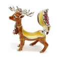 thumbnail image 3 of Supreme Housewares Reindeer with Crystal Glass Pewter Hinged Jewelry Trinket Box with Magnetic Closure, 3 of 3