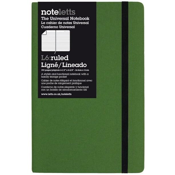 Letts Noteletts Universal Notebook, Medium, 192 Pages Ru, Vert