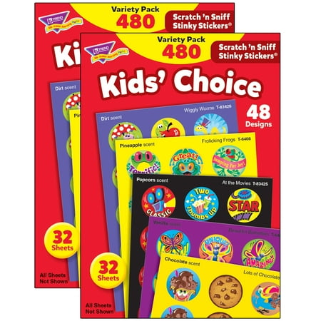 UPC: 0194629031498 | TREND Kids Choice Stinky Stickers Variety Pack 480 Per Pack 2 Packs