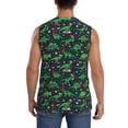 thumbnail image 4 of Lsque Dino Christmas Party Print Men's Cotton Blend Sleeveless Muscle Shirts (S-3XL)- Moisture Wicking, Odor Protection, UPF 30+,Medium, 4 of 8