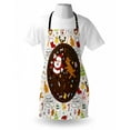 thumbnail image 3 of Kids Christmas Apron Dancing Santa and Reindeer Happy New Year Cute Childish Party Icons Doodle, Unisex Kitchen Bib Apron with Adjustable Neck for Cooking Baking Gardening, Multicolor, by Ambesonne, 3 of 3