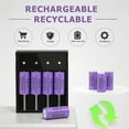thumbnail image 4 of CBJJ 16340 Rechargeable Batteries 3.7v Cell 2800mah Lithium Ion Battery 8PCS, 4 of 6