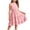 Pink, variant on akafmk Girls Fashion Dresses Halters Sleeveless Lace Pleated Waist Flowy Knee Length Dresses 5-14 Years