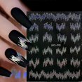 thumbnail image 5 of 1 lámina de pegatinas reflectantes de alto brillo para uñas, efecto plateado láser oscuro y llamativo, para manicura, decoración de uñas 3D., 5 of 5