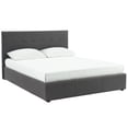 thumbnail image 1 of Modern Fabric 78" King Platform Storage Bed in Grey, 1 of 6