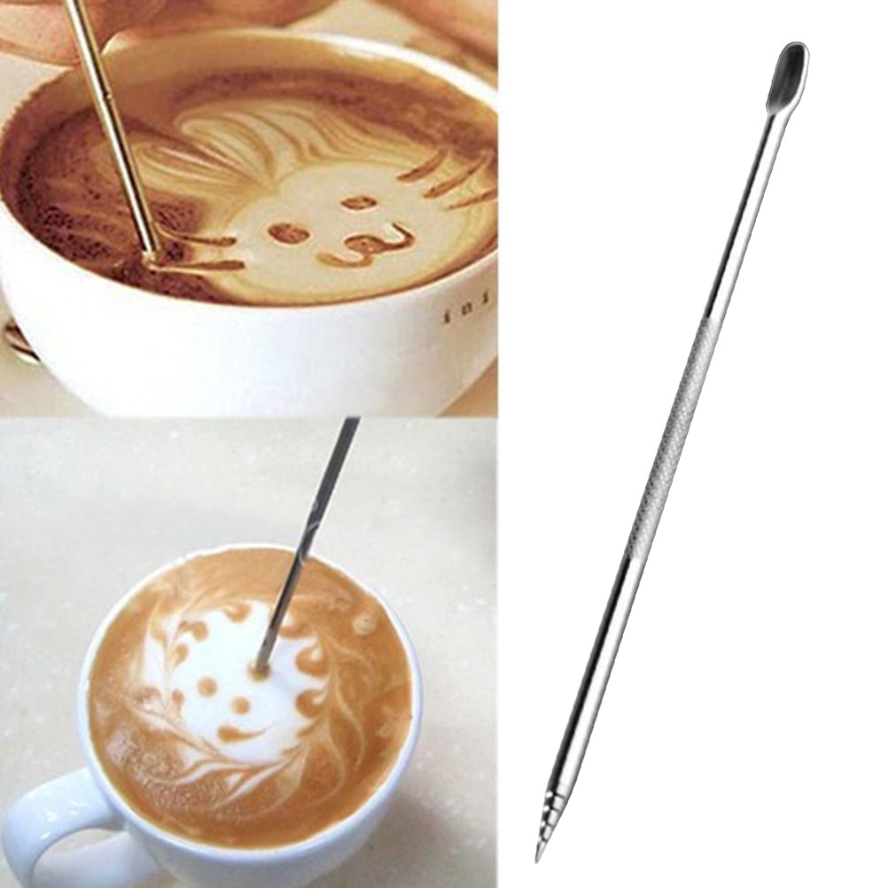 2pcs/Set Coffee Latte Cappuccino Flower Pen Stipa DIY Fancy Coffee tools  Garland Needle