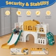 thumbnail image 5 of Vipuse 9 in 1 Toddler Slide Playset for Kids Indoor/Outdoor for Toddlers Age 1+, Yellow & Green, 5 of 12
