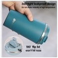 thumbnail image 3 of Aquaphile Thermo Coffee Mug to Go with Strap 17oz, Reusable Travel Mug with Insulation, Leak Proof Stainless Steel Thermal Cup for Hot and Cold Drinks, Red, 3 of 4