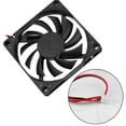 thumbnail image 2 of 2 ventiladores de CPU de 8 cm y 12 V, disipadores de calor silenciosos para ordenador y PC, color negro, 2 of 11