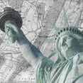 thumbnail image 2 of Stimson, Diane 26x26 Gold Ornate Wood Framed with Double Matting Museum Art Print Titled - Statue NYC, 2 of 4