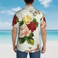 thumbnail image 6 of Xecao Vintage Bike Flower Butterfly print Hawaiian shirt - a stylish short-sleeve button-down for men, perfect for casual beach and tropical outings., 6 of 9