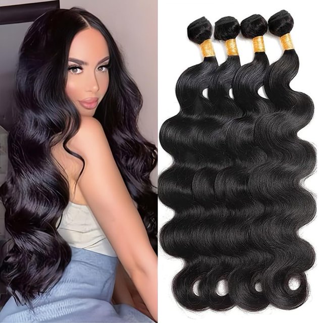 Hair Bundles Lockoe 12A, cabello humano, ondulado, 4 paquetes, 400 g
