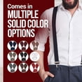 thumbnail image 4 of Mens Elastic X Back No Slip "Pin Clip" Straight Clip Suspenders - Olive(Regular, 46" Long), 4 of 5