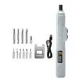 thumbnail image 1 of 3.6V Rechargeable Mini Electric Screwdriver Kit 12pcs - Dual-Torque Modes, 250RPM High Speed with Rotation Protection, Manual/Automatic Modes, Includes 10 Drill Bits, USB Cable & Magnetizer -, 1 of 6